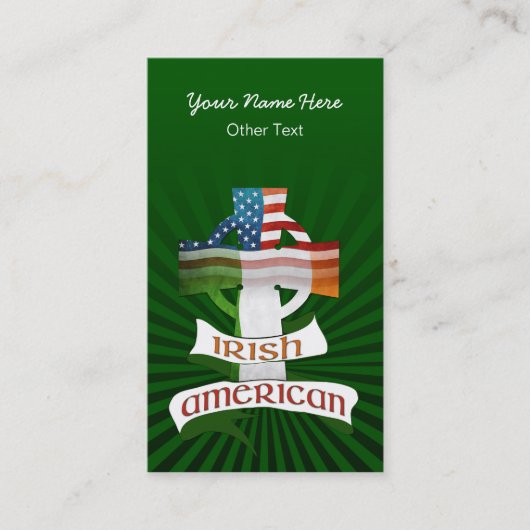 Irish American Cross Custom Visitekaartjes (Voorkant)