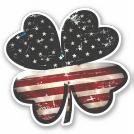 Irish American Custom Cut Vinyl Sticker