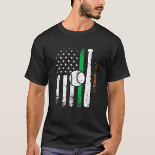 Irish American Flag Baseball St. Patrick's Day Haa T-shirt