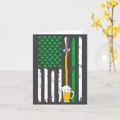Irish American Flag Beer Shirt St Patricks Day Men Kaart (Gele Bloem)