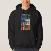 Irish American Flag Celtic Cross Funny St Patrick' Hoodie (Voorkant)