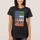 Irish American Flag Celtic Cross Funny St Patrick' T-shirt (Voorkant)