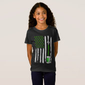 Irish American Flag Draft Beer Shamrock St Patrick T-shirt (Voorkant volledig)