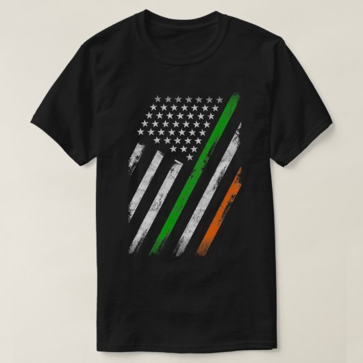 Irish American Flag Ireland Flag Lucky St Patricks T-shirt (Design voorkant)
