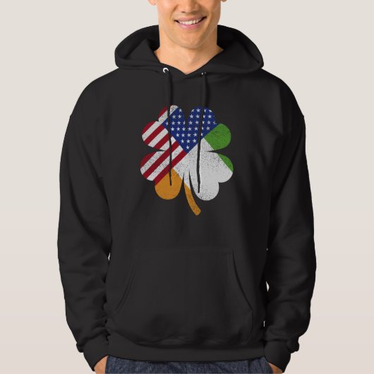 Irish American Flag Ireland Flag Mannen Hoodie (Voorkant)