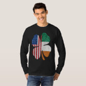 Irish American Flag Ireland Flag Patricks Day Sham T-shirt (Voorkant volledig)