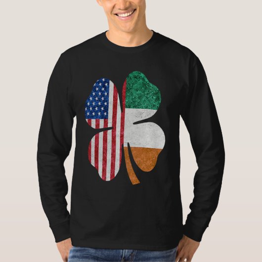 Irish American Flag Ireland Flag Patricks Day Sham T-shirt (Voorkant)