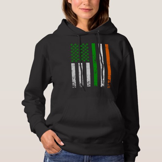 Irish American Flag Ireland Flag St Patrick s Day Hoodie (Voorkant)