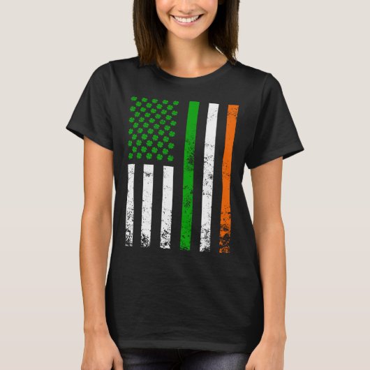 Irish American Flag Ireland Flag  St Patrick s Day T-shirt (Voorkant)
