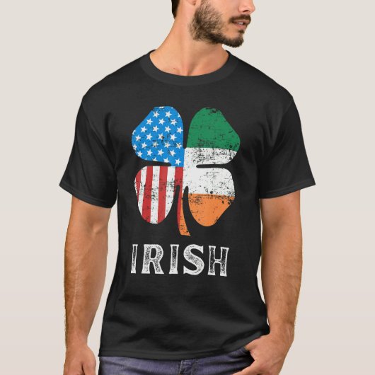 Irish American Flag Ireland Flag ST PATRICKS DAY 2 T-shirt (Voorkant)