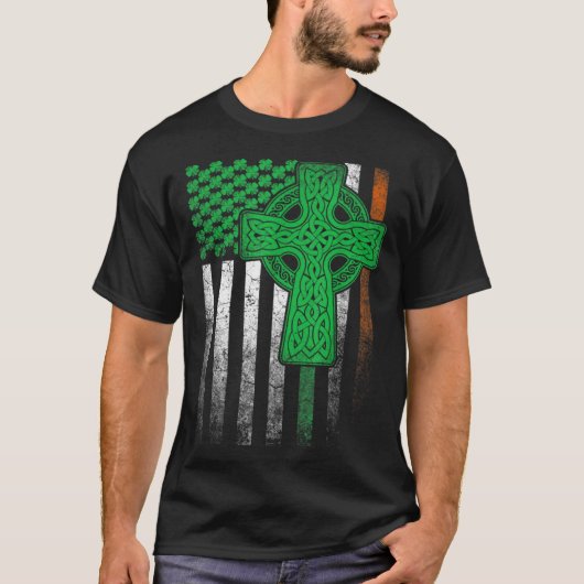 Irish American Flag Ireland Flag ST PATRICKS DAY C T-shirt (Voorkant)