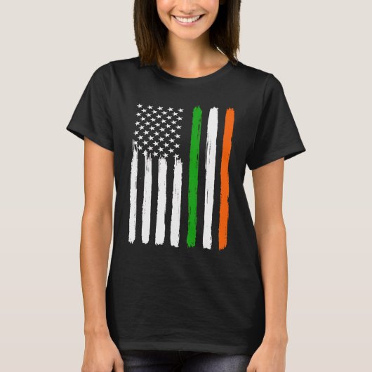 Irish American Flag Ireland Flag ST PATRICK'S DAY  T-shirt (Voorkant)