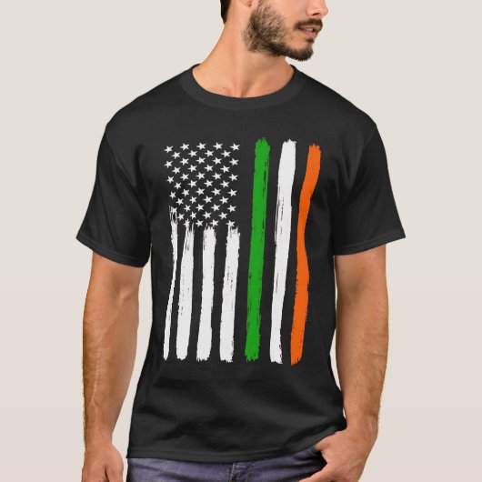 Irish American Flag Ireland Flag ST PATRICK'S DAY  T-shirt (Voorkant)