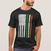 Irish American Flag Ireland Shamrock St Patricks D T-shirt (Voorkant)