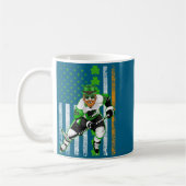 Irish American Flag Lucky Hockey St. Patrick's Day Koffiemok (Links)