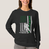 Irish American Flag Lucky Hockey St. Patrick's Day T-shirt (Voorkant)