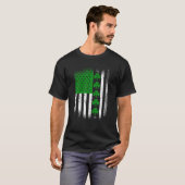 Irish American Flag Lucky Shamrock St Patrick's Da T-shirt (Voorkant volledig)