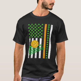 Irish American Flag Lucky Volleyball St. Patrick's T-shirt