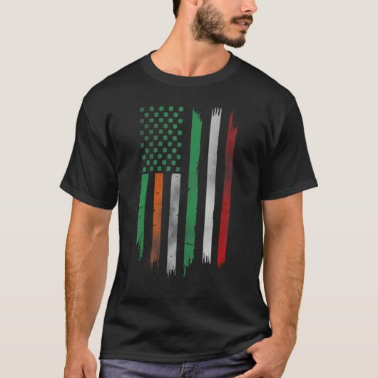 Irish American flag Patrick's day Ireland Italy fl T-shirt (Voorkant)