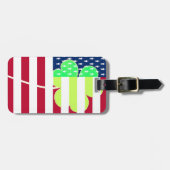 Irish American Flag Shamrock Clover St. Patrick Bagagelabel (Voorkant horizontaal)