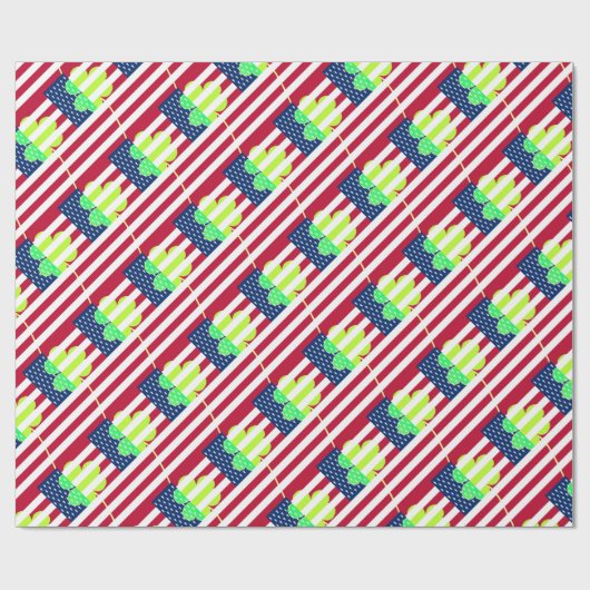 Irish American Flag Shamrock Clover St. Patrick Cadeaupapier (Vlak)