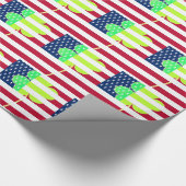 Irish American Flag Shamrock Clover St. Patrick Cadeaupapier (Hoek)