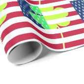 Irish American Flag Shamrock Clover St. Patrick Cadeaupapier (Rol Hoek)