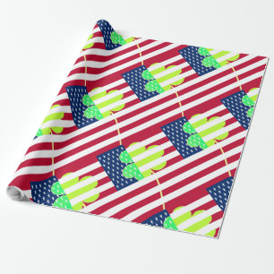 Irish American Flag Shamrock Clover St. Patrick Cadeaupapier