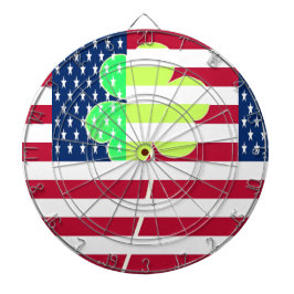 Irish American Flag Shamrock Clover St. Patrick Dartbord
