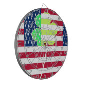 Irish American Flag Shamrock Clover St. Patrick Dartbord (Voorkant Links)