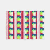 Irish American Flag Shamrock Clover St. Patrick Fleece Deken (Voorkant (Horizontaal))