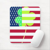 Irish American Flag Shamrock Clover St. Patrick Muismat (Met muis)