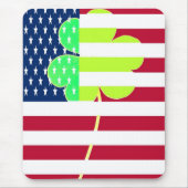 Irish American Flag Shamrock Clover St. Patrick Muismat (Voorkant)