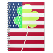 Irish American Flag Shamrock Clover St. Patrick Notitieboek (Voorkant)