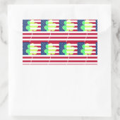 Irish American Flag Shamrock Clover St. Patrick Rechthoekige Sticker (Tas)