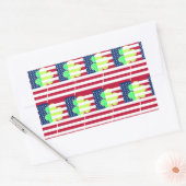 Irish American Flag Shamrock Clover St. Patrick Rechthoekige Sticker (Envelop)