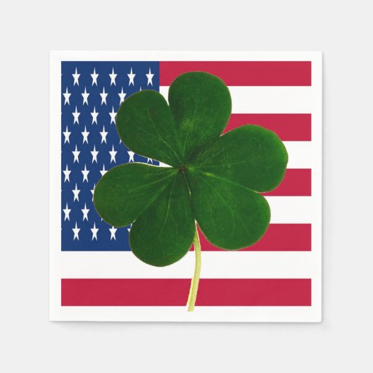 Irish American Flag Shamrock Clover St. Patrick Servet (Voorkant)