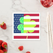 Irish American Flag Shamrock Clover St. Patrick Servetten (Insitu)