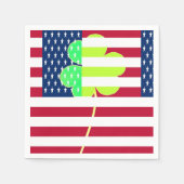 Irish American Flag Shamrock Clover St. Patrick Servetten (Voorkant)