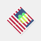 Irish American Flag Shamrock Clover St. Patrick Servetten (Hoek)