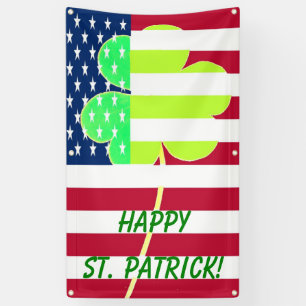 Irish American Flag Shamrock Clover St. Patrick Spandoek