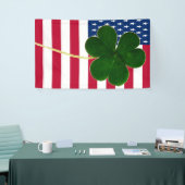 Irish American Flag Shamrock Clover St. Patrick Spandoek (Beurs)