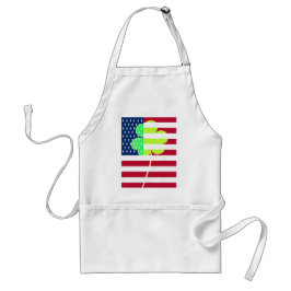 Irish American Flag Shamrock Clover St. Patrick Standaard Schort