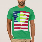 Irish American Flag Shamrock Clover St. Patrick T-shirt (Voorkant)