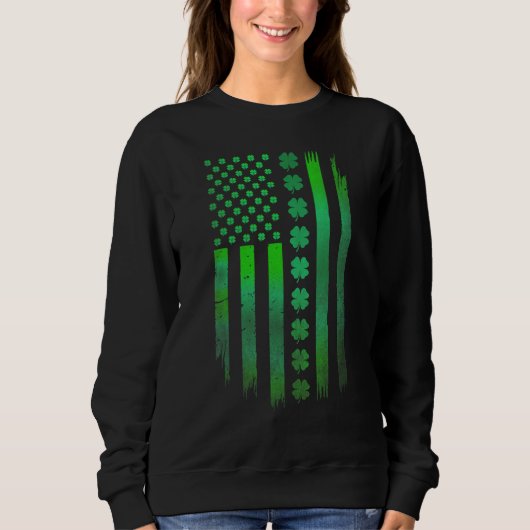 Irish American flag Shamrock Stripes Cool Ireland  Trui (Voorkant)