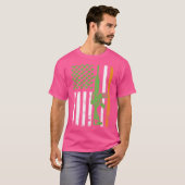 Irish American Flag Shirt Pistool St Patrick's Day (Voorkant volledig)