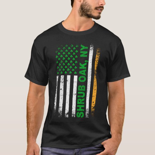 Irish American Flag SHRUB OAK, NY T-shirt (Voorkant)