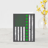 Irish American Flag St. Patrick's Day Shamrock  Kaart (Gele Bloem)