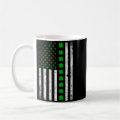 Irish American Flag St. Patrick's Day Shamrock Koffiemok (Links)
