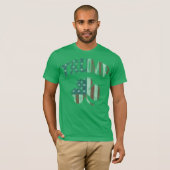 Irish American Flag Trump 2016 Shamrock T-shirt (Voorkant volledig)